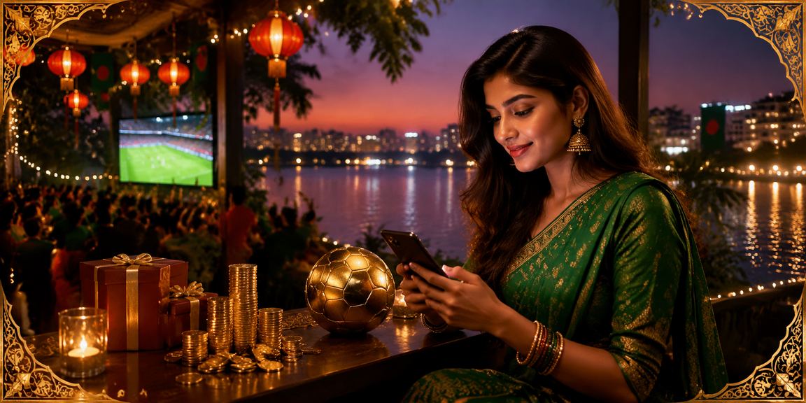 ঢাকায় ফুটবল বেটিং অ্যাপ ব্যবহার করছেন একজন ব্যবহারকারী